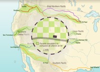 Les voies ferrées transcontinentales